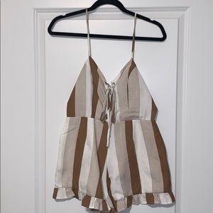 L’Atiste Brown/White Romper